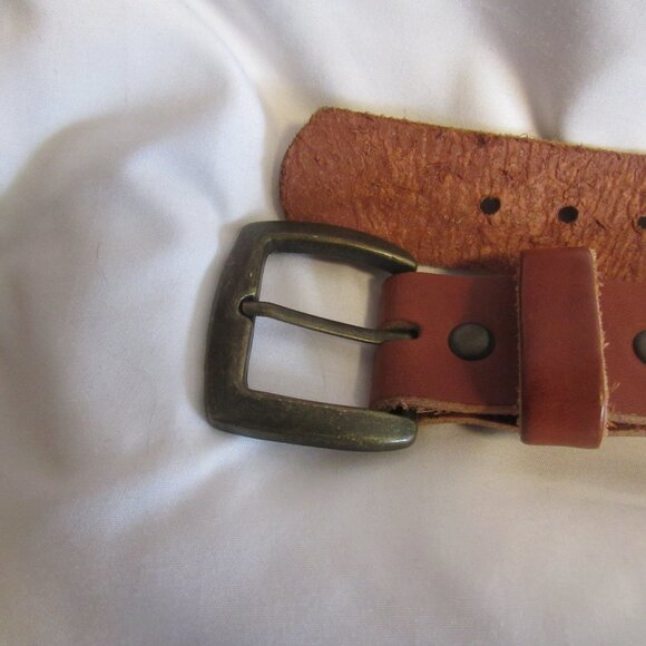 Century Canada Southwestern Style Leather and Beaded Belt, Size 35" J893 - Picture 3 of 9